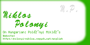 miklos polonyi business card